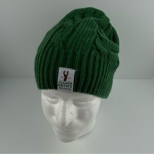 Alexander Keith's Slouchy Toque Green Acrylic Fisherman Knit